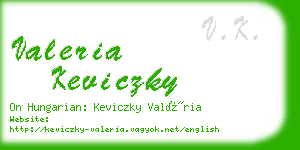 valeria keviczky business card